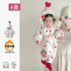 女婴儿衣服加厚夹棉服连体外出宝宝冬装 洋气加绒加厚超萌幼儿冬季