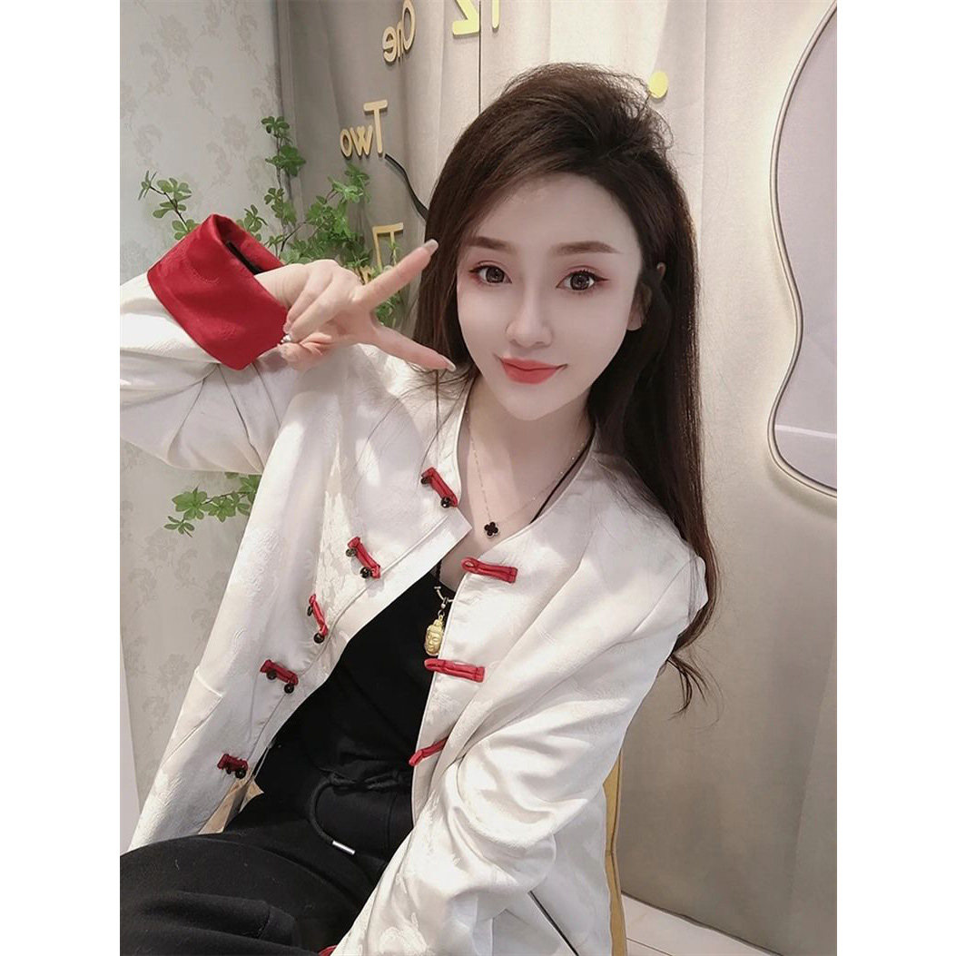 2026春秋新中式女装中国风白色外套高级感独特超好看高端唐装上衣