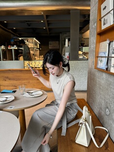 针织衫 无袖 内搭毛衣背心上衣 女修身 韩系气质高级感半高领打底衫