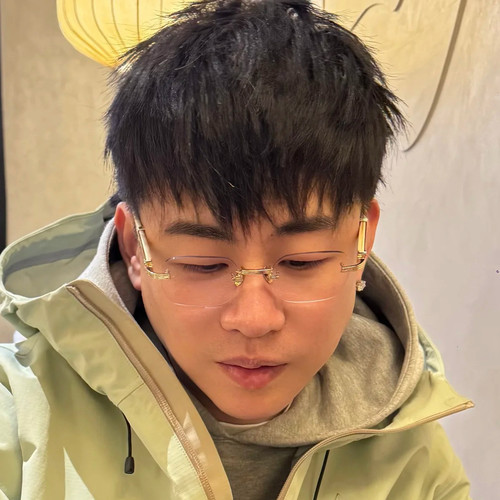 胡彦斌同款牛角白色纯钛眼镜框