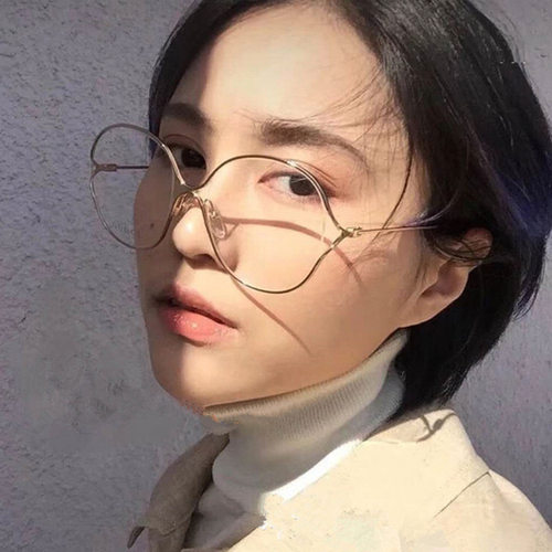 傅首尔倪妮同款眼镜新款大框交叉墨镜女珍珠太阳镜圆脸瘦奇葩说
