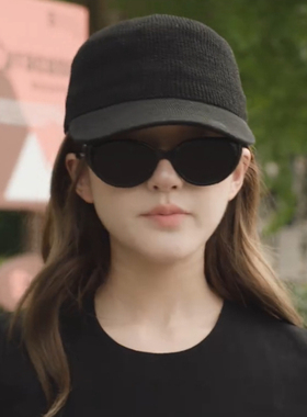 许我耀眼赵露思许妍同款猫眼墨镜女法式复古方圆脸显脸小太阳眼镜