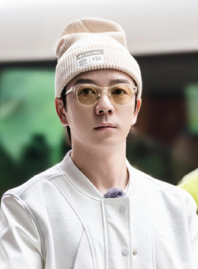 快乐老友记王栎鑫同款眼镜街拍嘻哈明星同款潮男墨镜椭圆墨镜