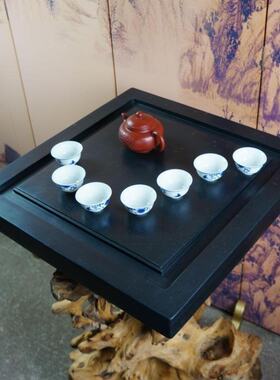 歙砚长方形桌面排水式功夫茶具