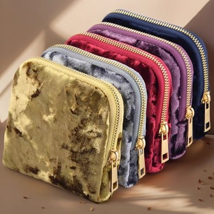 高档丝绒珠宝手串文玩手表分层收纳包大容量旅行出差便携首饰袋