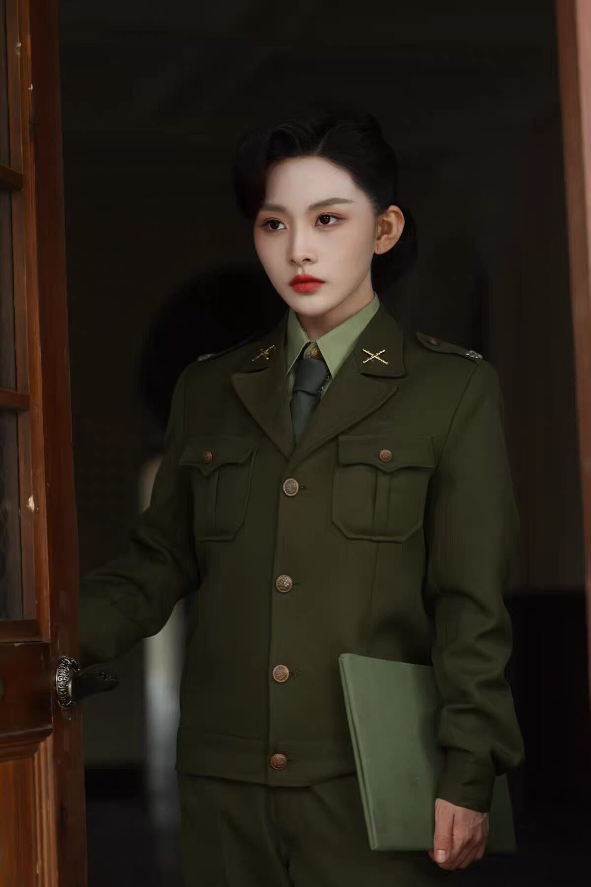 推理社衣服美式翻领女军官服装民国女特务国民军官剧本杀装饰衣服