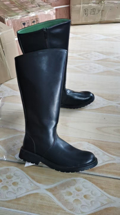 高筒马靴男女仪仗队礼宾阅兵靴升旗靴长筒骑士马术机车皮靴