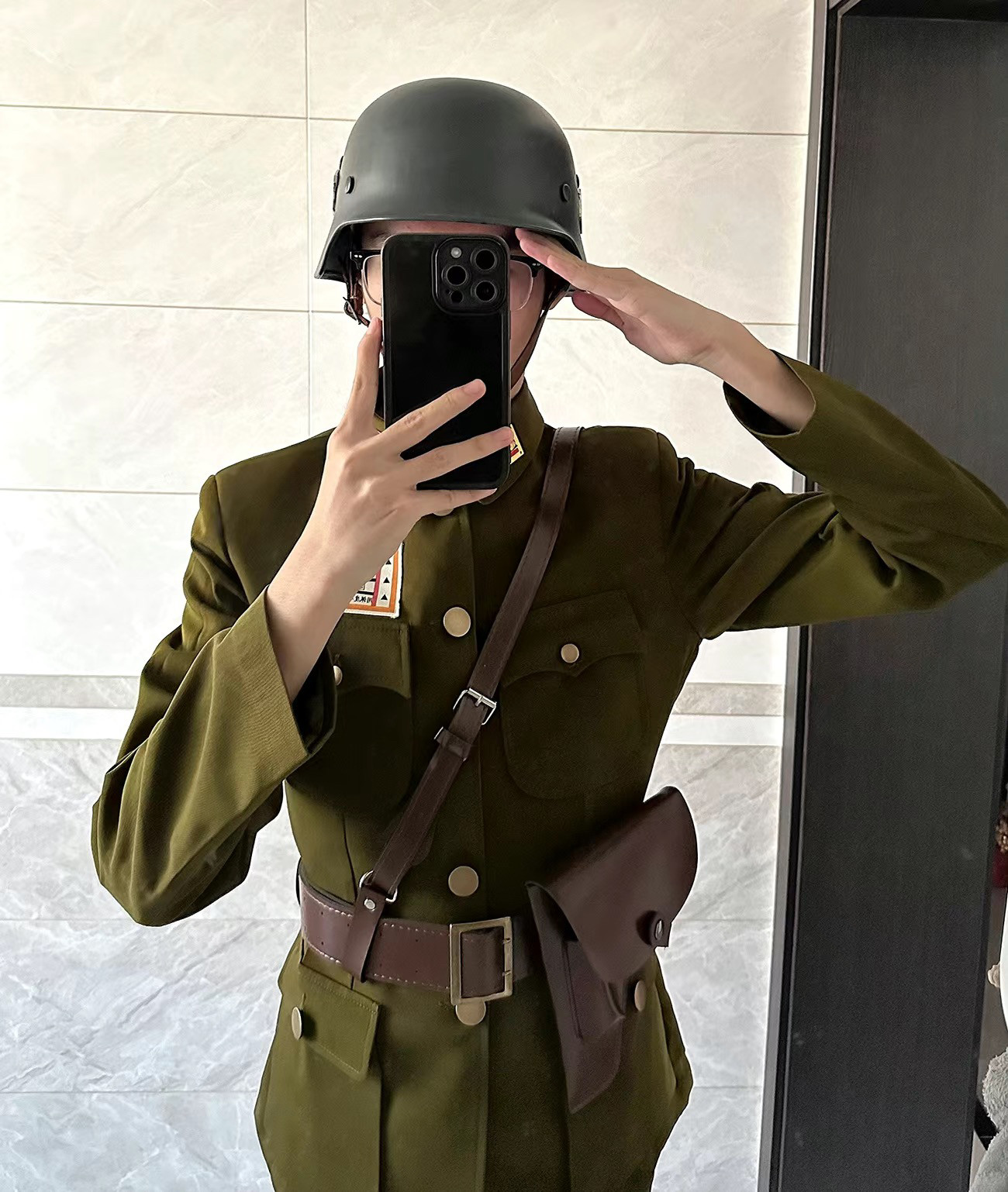 智斗演出服装美式国军装教导主任八佰同款特务舞台服民国婚纱摄影
