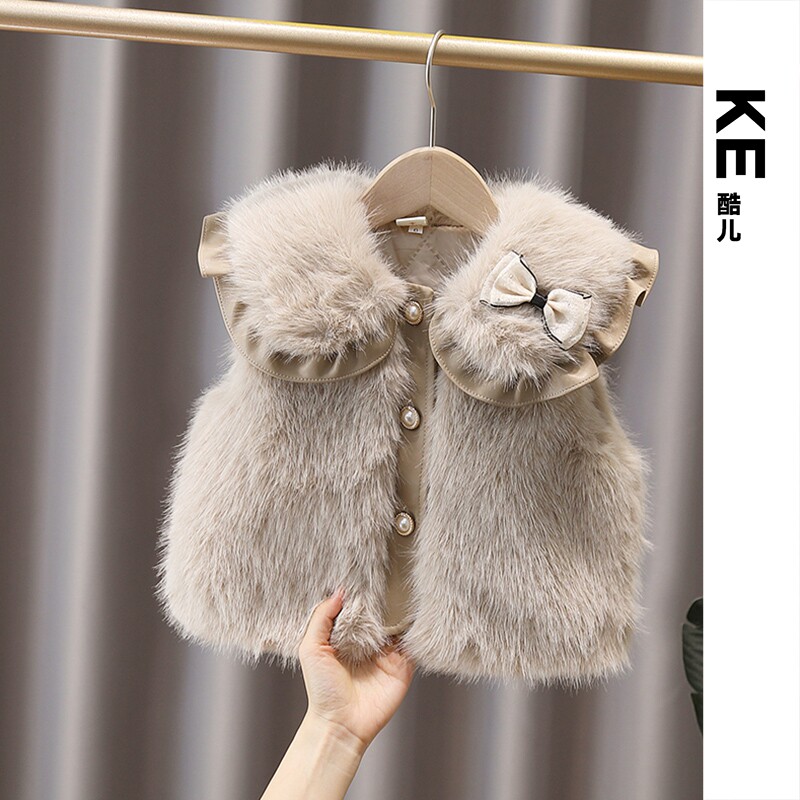 女童皮草外套秋冬新款韩版狐狸毛