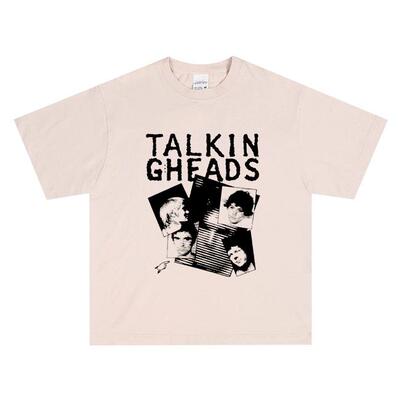 纯棉宽松复古摇滚短袖T恤