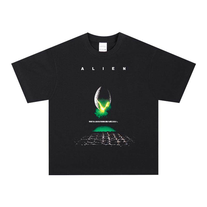 Alien异形短袖T恤科幻铁血战士电影美式休闲纯棉日常印花T-Shirt