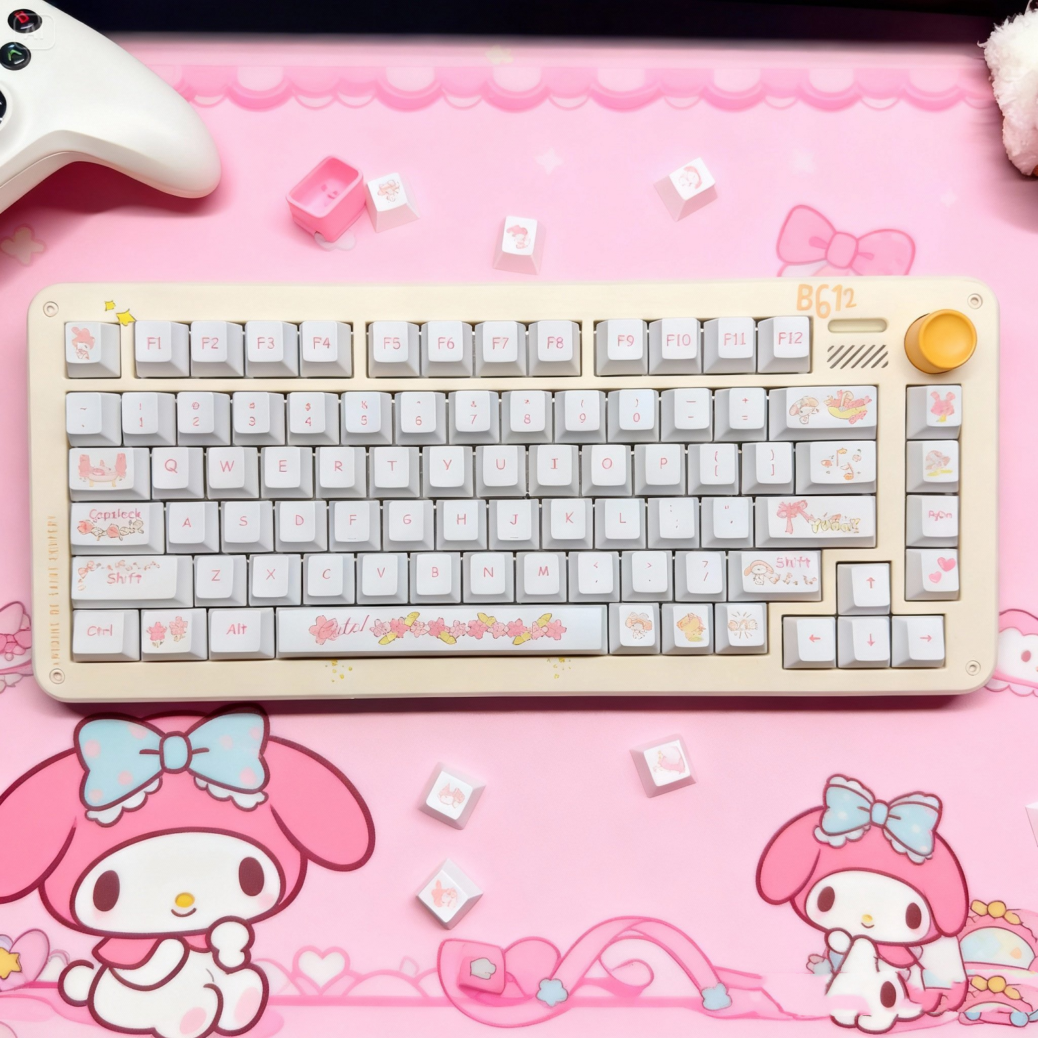 美乐蒂主题机械键盘键帽131键PBT热升华樱桃原厂高度适配64/68/75