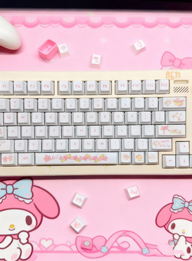 美乐蒂主题机械键盘键帽131键PBT热升华樱桃原厂高度适配64/68/75