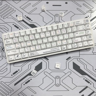 白色程序员机械键盘键帽131键PBT热升华樱桃原厂高度适配64/68/75