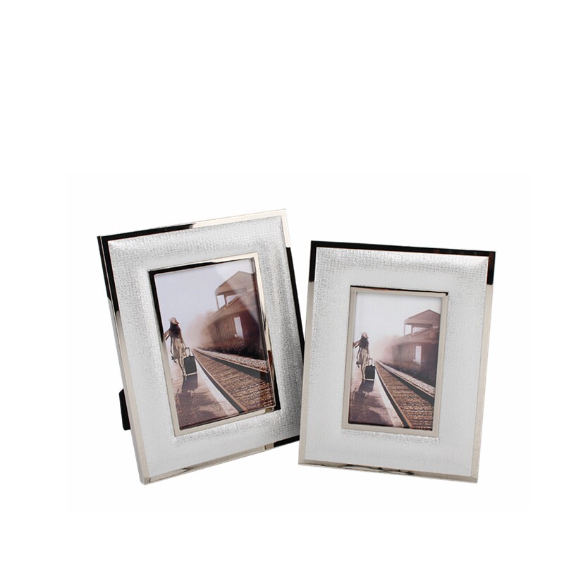 Simplicity Postmodern Neoclassical silvery Metal frame white Leatherwear Photo frame furniture bedside cupboard Jewelryin the Home accessories , Frame/Frames  category - from Buy2taobao.com to provide professional Taobao agent buy service