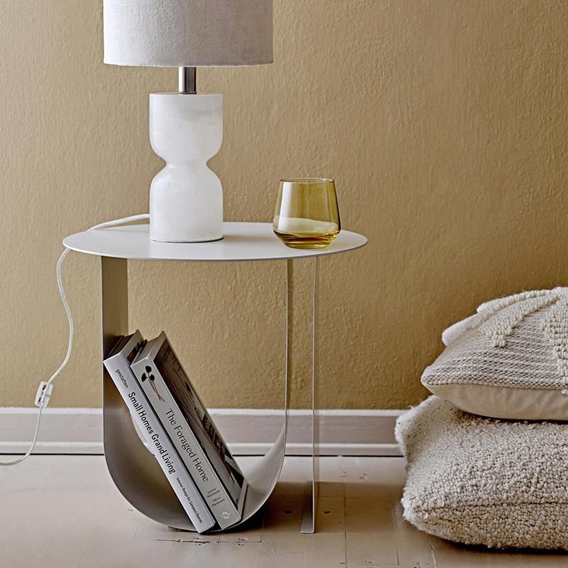 现代极简金属边几创意个性铁艺设计师储物角几边桌轻奢家用小茶几