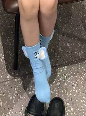 超萌立体小狗卡通春季童长筒袜