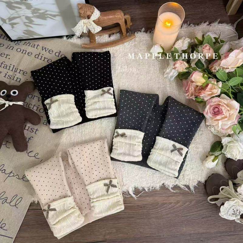 A类女童加绒打底裤儿童冬款甜美堆堆袜宝宝长裤波点蝴蝶保暖袜裤,童装/婴儿装/亲子装,儿童袜子(0-16岁),淘宝优惠券,粉丝福利购,淘宝优惠卷