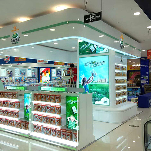 奶粉店母婴用品店展示装修男装高档潮牌简约装修店铺设计