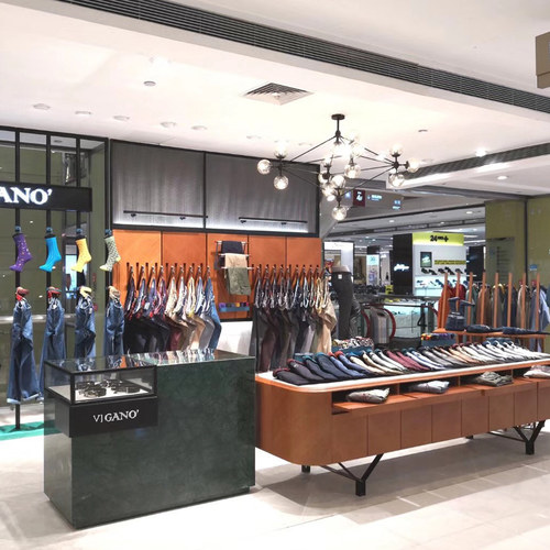 男装潮流西装店定制设计组合服装店展示装修高档潮牌简约装修店铺