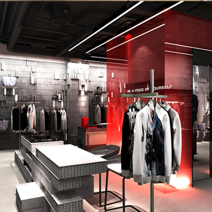 实体店整店商铺门头设计装修效果图奶茶女装小吃餐饮美容美甲店面