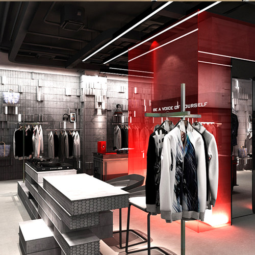 实体店整店商铺门头设计装修效果图奶茶女装小吃餐饮美容美甲店面