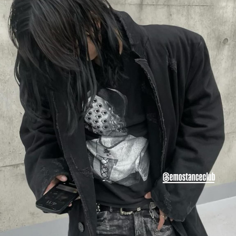 emostanceclub做旧破坏大衣