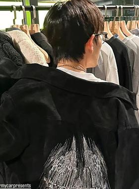 Undermycar 24FW CATHEDRAL 教堂刺绣绒面全麂牛皮夹克财阀vibe