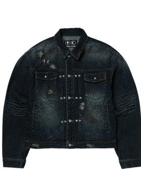 Thug Club 25SS Burn Down Denim Jacket