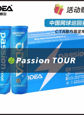 Odea欧帝尔网球Passion网球蓝罐4粒装CAT官方用球高弹性价比首选