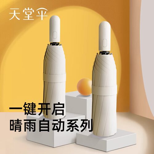 10骨自动伞   黑胶晴雨两用