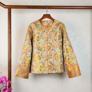 实体裁缝店量身定制宋锦真丝外套天鹅湖手工盘扣来图来料2025款