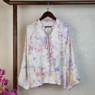 裁缝店定制衣服花萝真丝上衣新中式来图来料做衣服量身私人高定