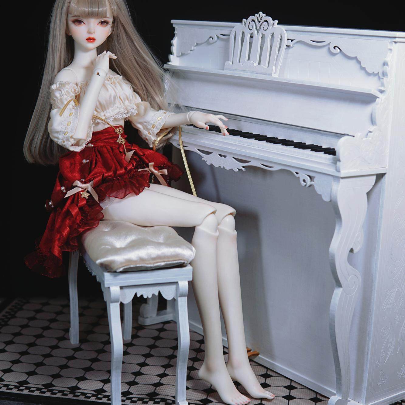 三分BJD古董钢琴材料包成品小BJD/SJD/胶皮