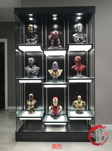 实木家用手办乐高展示柜高达动漫模型奖杯陈列柜公司橱窗产品货架