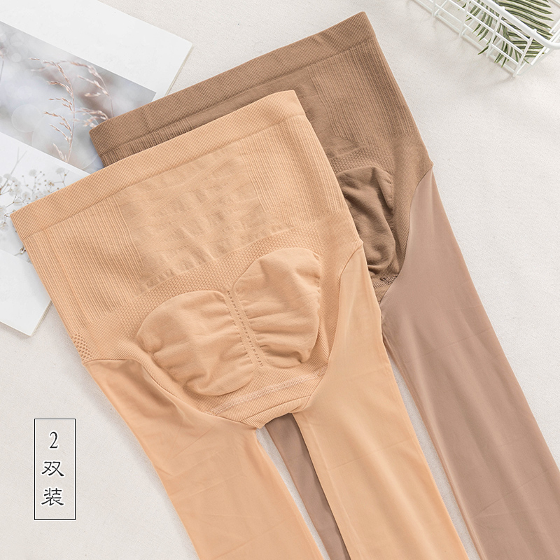 2双装春秋新款高腰收腹马油钢丝袜