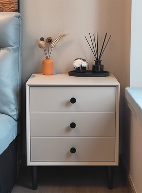 纯实木床头柜极简现代北欧卧室储物柜迷你小型床边柜ins网红