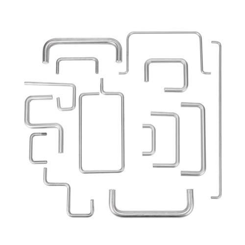 6061/6063铝棒实心棒折弯加工铝把手攻牙打孔4   6   8   10   12