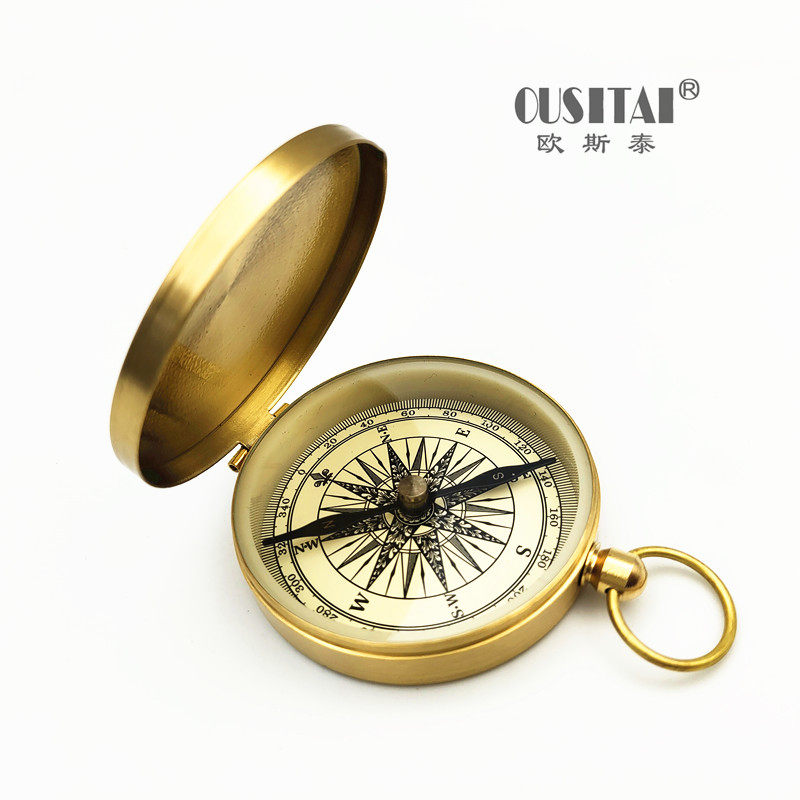 纯铜强磁户外指南针欧斯泰新款