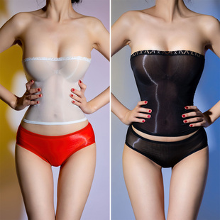 油亮透视性感丝袜内裤三角裤不开裆短裤男女内衣紧身低腰小裤衩