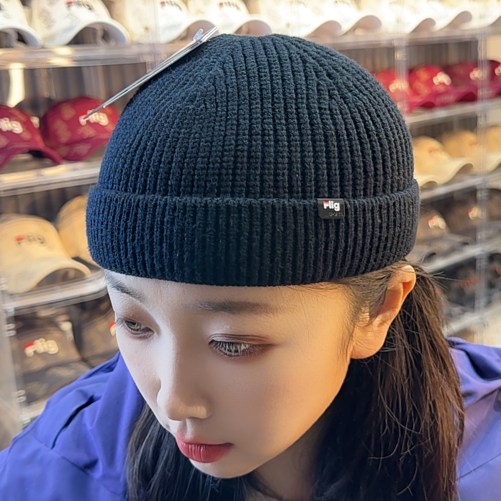 【Flig正品瓜皮帽】显脸小秋冬针织帽子户外防寒防寒男女士毛线帽