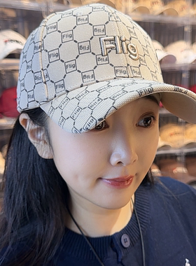 【Flig新款】正品秋高品棒球帽男女同款印花鸭舌帽大头大脸可戴