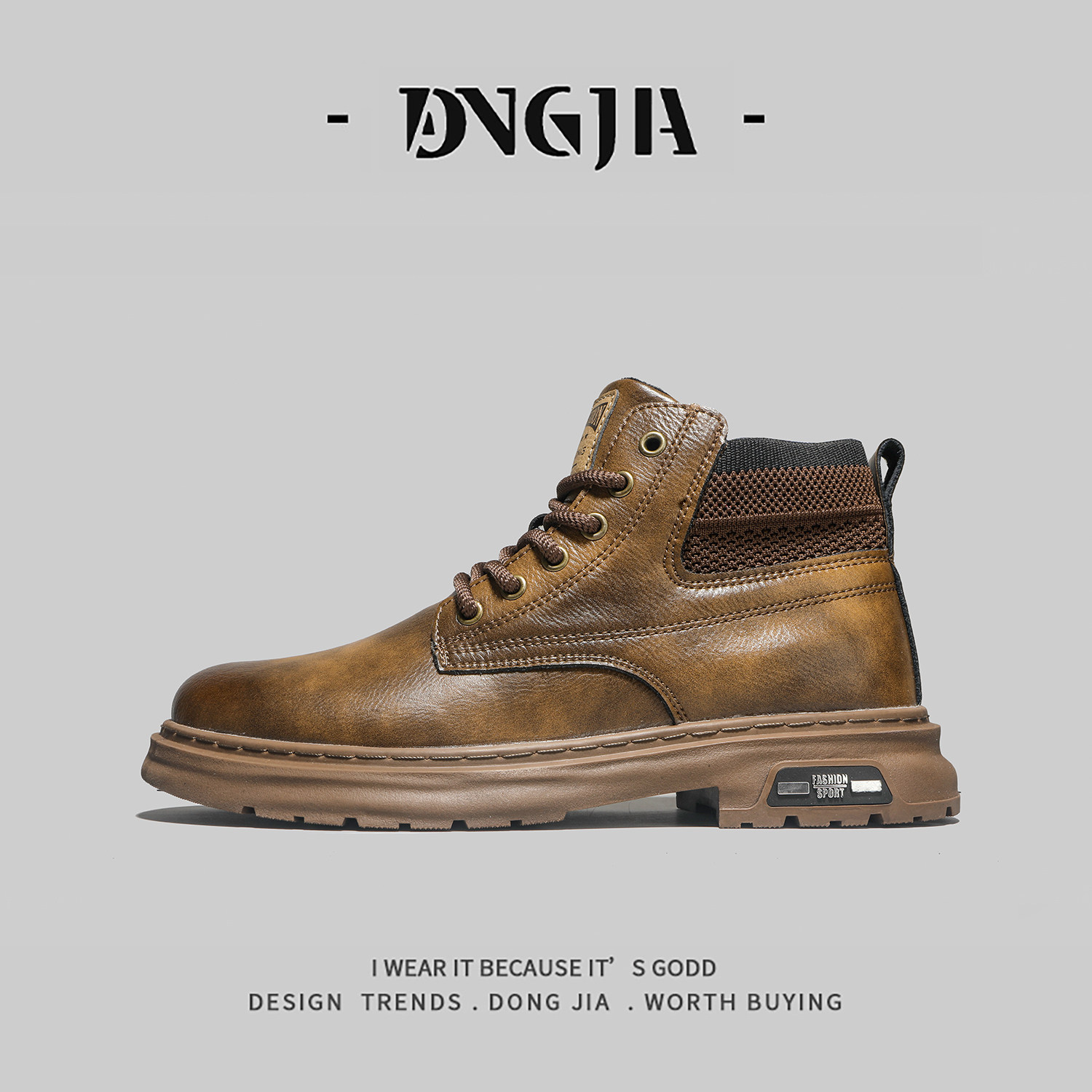 外贸欧美单高帮皮鞋男士秋冬英伦风复古百搭户外工装靴中帮短靴子,流行男鞋,马丁靴,淘宝优惠券,粉丝福利购,淘宝优惠卷