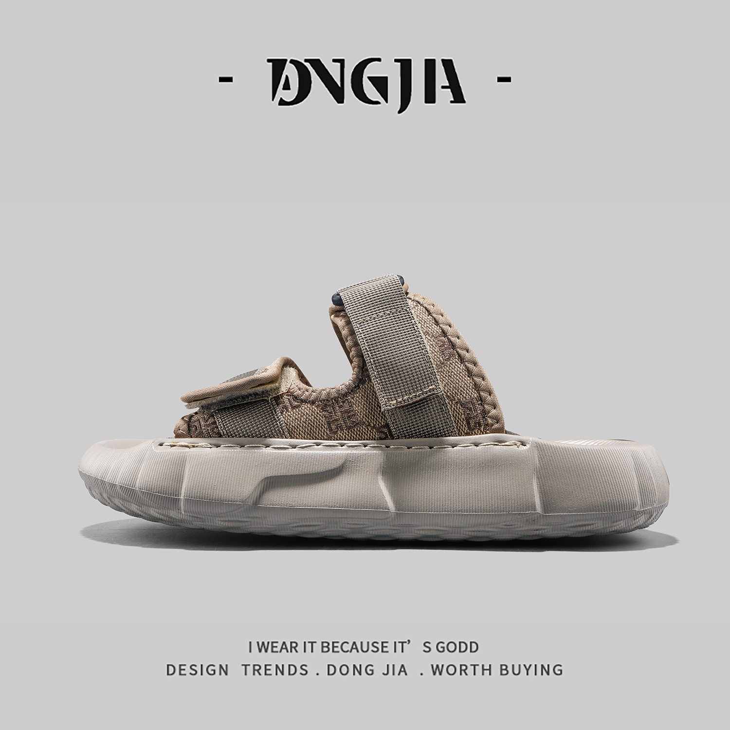 外贸日本单男士拖鞋夏季外穿高级感软底户外运动休闲厚底一字拖鞋