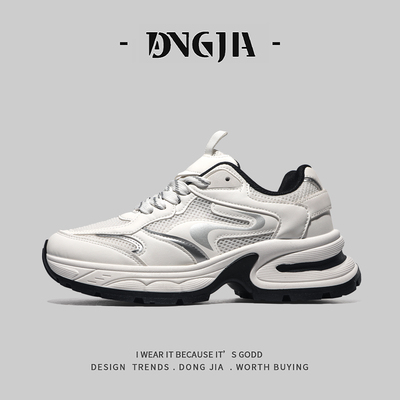 外贸高级感老爹鞋秋季2025新款透气厚底增高鞋时尚潮流百搭运动鞋