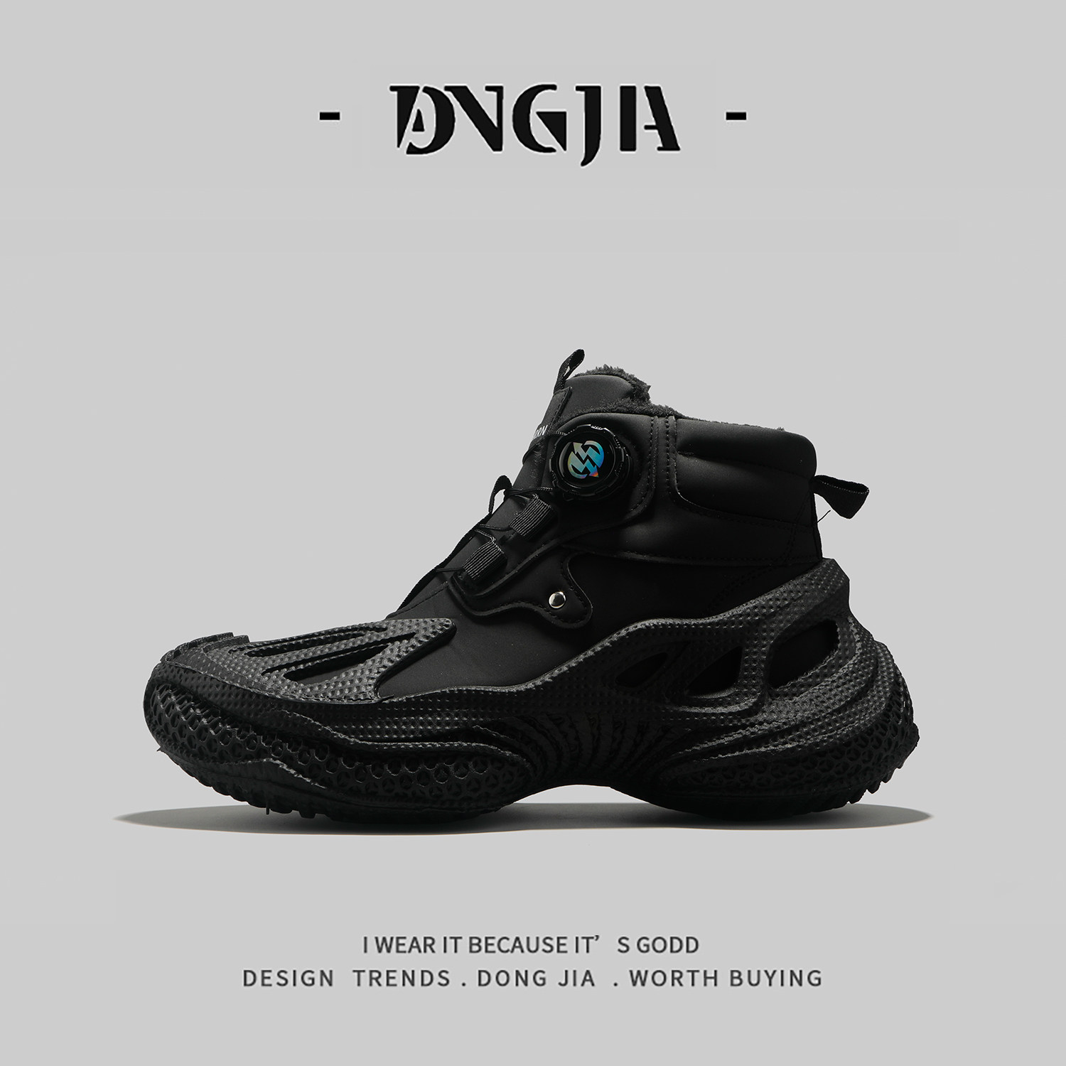 外贸欧美风男鞋冬季加绒加厚高帮马丁靴皮面防水旋转扣户外雪地靴,流行男鞋,马丁靴,淘宝优惠券,粉丝福利购,淘宝优惠卷