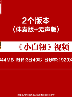 小白翎 傣族孔雀少儿舞蹈 白色羽毛新年晚会LED大屏背景 视频素材