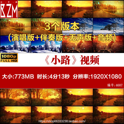 小路 经典民歌舞台晚会配乐歌曲伴奏黑鸭子俄罗斯背景视频素材