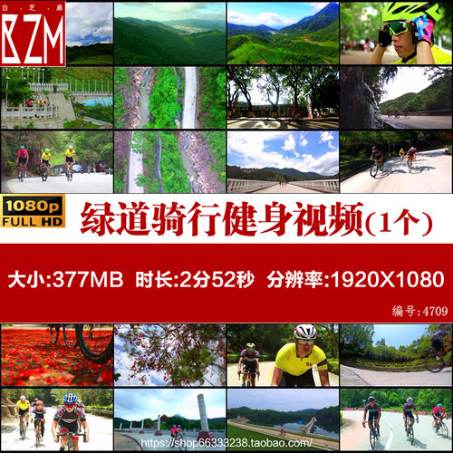 e147绿道骑行健身单车运动绿色骑自行车高清实拍视频素材