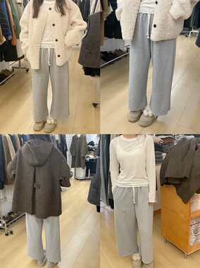 爱到不行！洋气百搭松紧腰软糯加绒保暖超舒服宽松肥版休闲九分裤